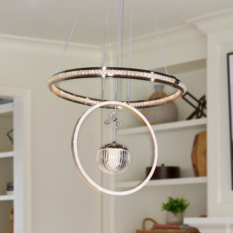 2 Ring 1 Ball Modern Led Pendant Light