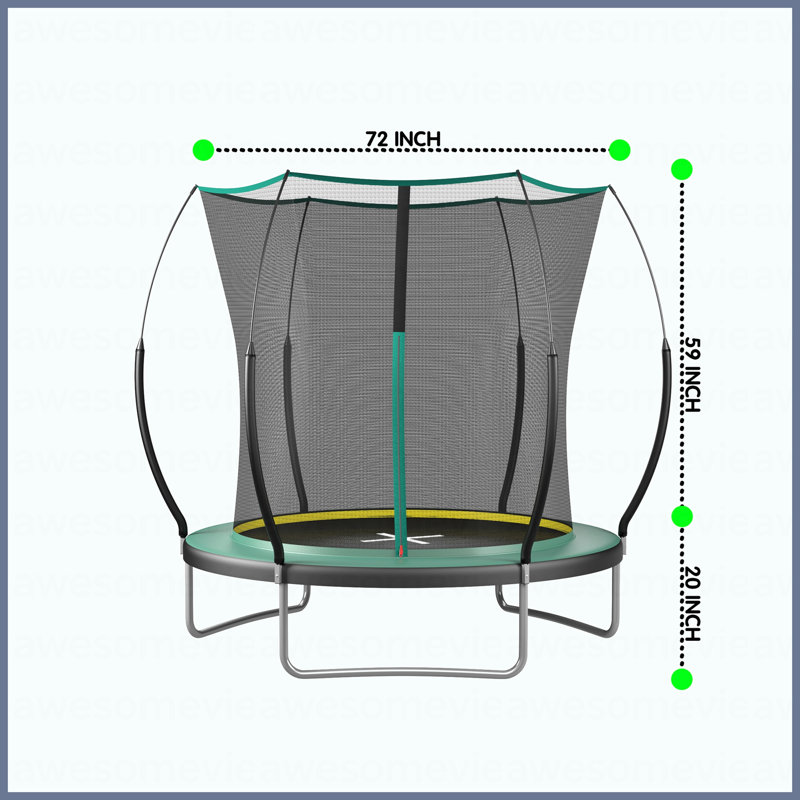 Trampoline Springfree No Gap 6 pi - vert, Vert