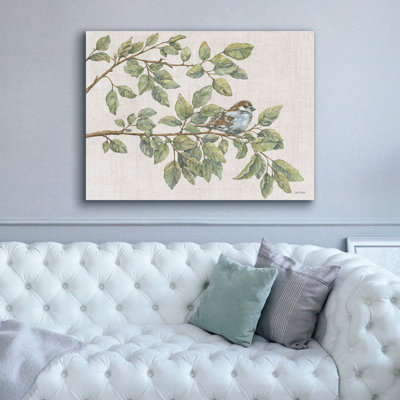 «Birch On A Branch 1 Linen» par Leslie Trimbach, art mural sur toile