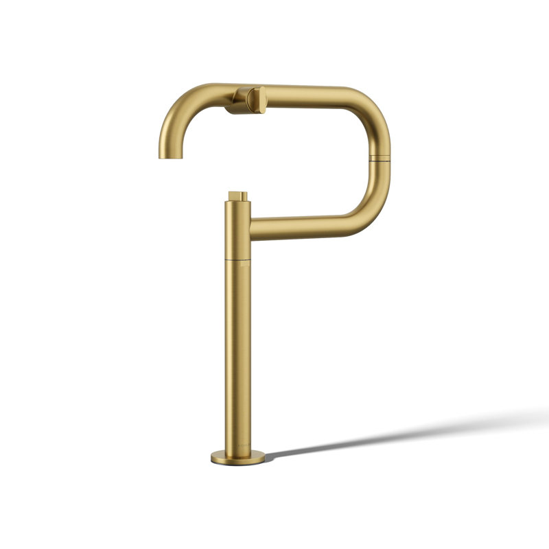 Components® Deck-Mount Pot Filler, Brushed Brass