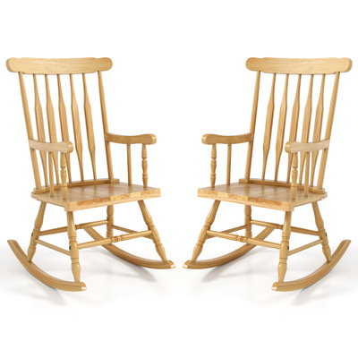 Chaise berçante en bois 2 pièces