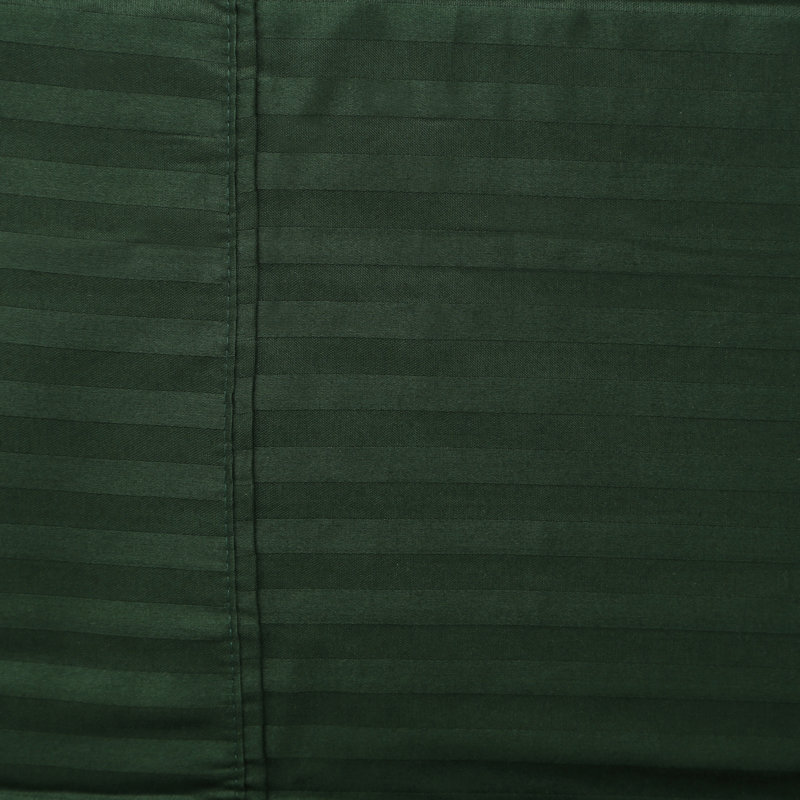 300 Thread Count Certified Egyptian Cotton Stripe Sheet Set, Hunter Green, Split King Sheet Set + 2Fitted Sheet + 2Pillowcase