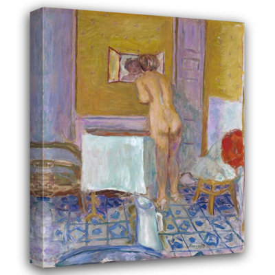 "Nude with Red Cloth" by  Pierre Bonnard - Gallery Wrap Canvas Wall Art