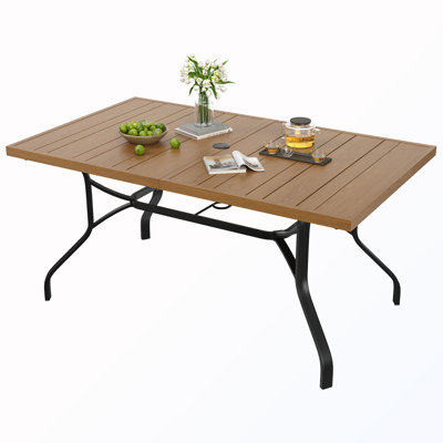 Outdoor Patio Table with Umbrella Hole