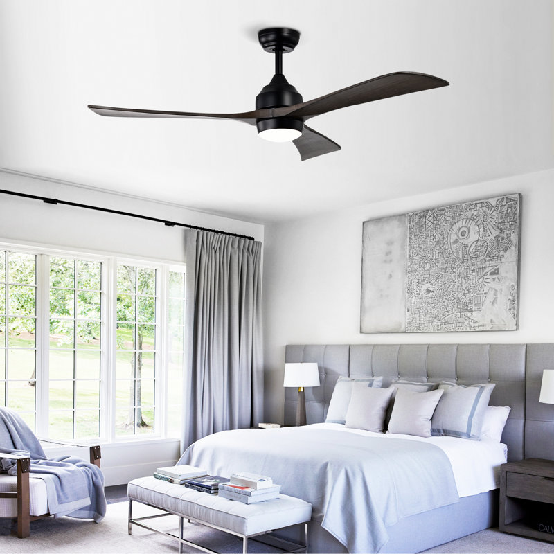 52" Solid Wood Blades Ceiling Fan With Lights Remote Control,Quiet Dc Motor 3 Blade Ceiling Fans 6 Speed Levels,Reversible Ceiling Fan, For Patio Living Room, Bedroom, Office,Indoor