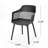 Outdoor Chair - Azalea, Weather Resistance, Material, Black Polypropylene, 23.48In Depth, 21.16In Width, 32.4In Height, 12.42Lb Weight Azalea , Strong Frame, Stylish Design, 23In 21.5In 33In