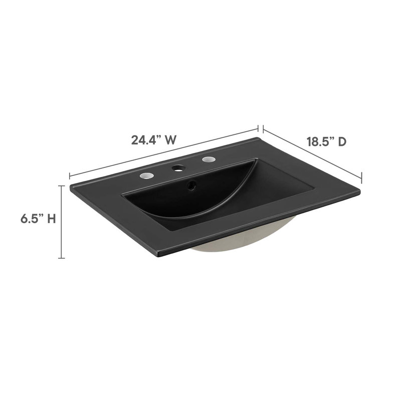 Lavabo de salle de bain Cayman 24 "par Modway