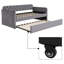 Lit de jour simple en velours avec lit gigogne et station de charge Modern-18203372