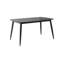 Table de salle à manger rectangulaire en bois massif de style traditionnel norvégien Norvia, plateau de 60 po de longueur, 4 à 6 places, finition noir ébène-603401664