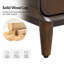 Table de bout à 1 tiroir et pieds en bois massif avec porte-revues Quintavion MCM-1422348669