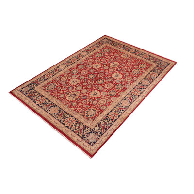 Parisina One-of-a-Kind Rectangle: 8'5'' X 9'11'' 1970s Wool Area Rug Red
