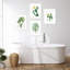 «Green Blooming Flower», ensemble de 4 fleurs de cactus du désert, impression murale encadrée sur papier, impression de 4 pièces-93012485-93012486