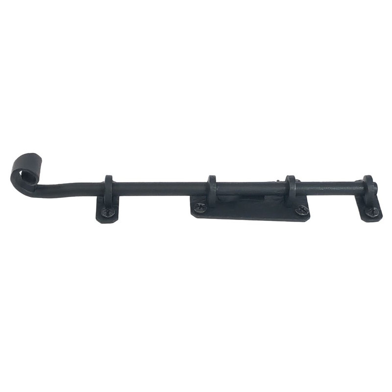 Matte Black Iron Manual Gate and Cabinet Bolt