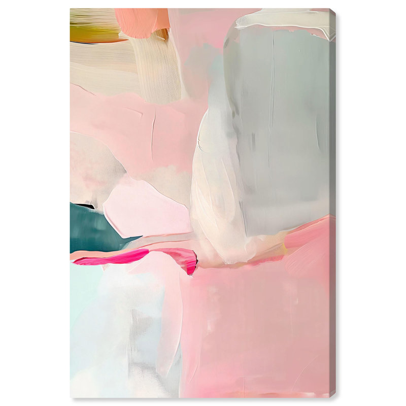 Soft Meadows Pastel Abstract Canvas Art, 15" x 10"