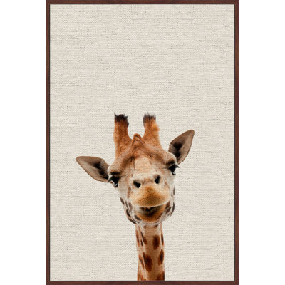 Curious Giraffe - Drawing on Canvas
