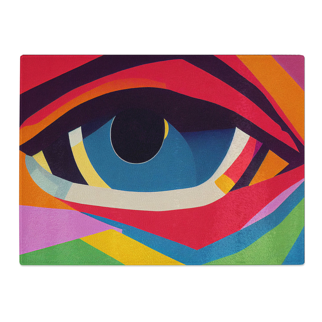Colourful Abstract Eye Vol.5  Glass Chopping Board