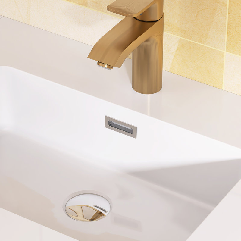Ensemble de meuble-lavabo mural double 48,1 po avec surface solide 48,1 po, 48", Brun