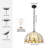 Shizuyo 2 - Light Hanging Rustic Farmhouse Round Glass Pendant Light 
