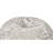 Negar 5 Foot Rounded Short Faux Fur Bean Bag, White And Gray