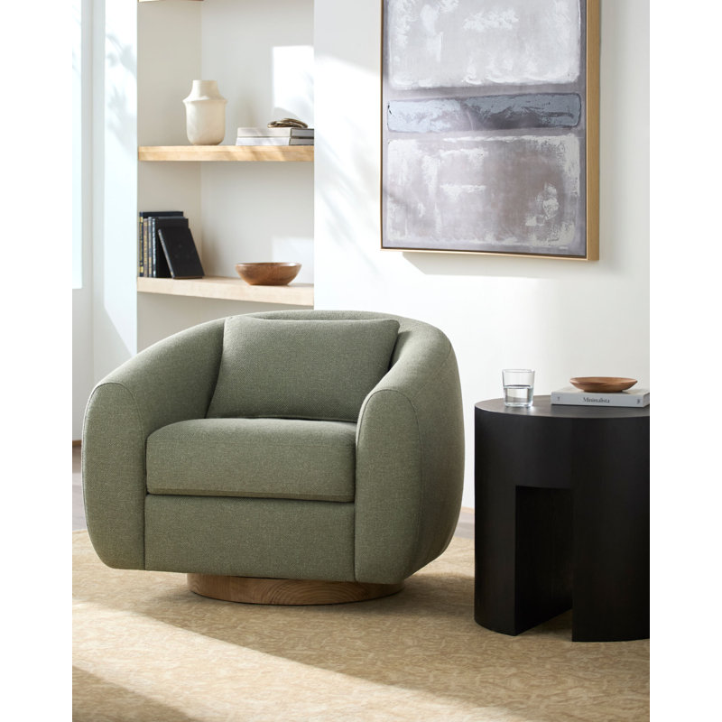 Becki Owens x Surya Loma Swivel Chair, Green