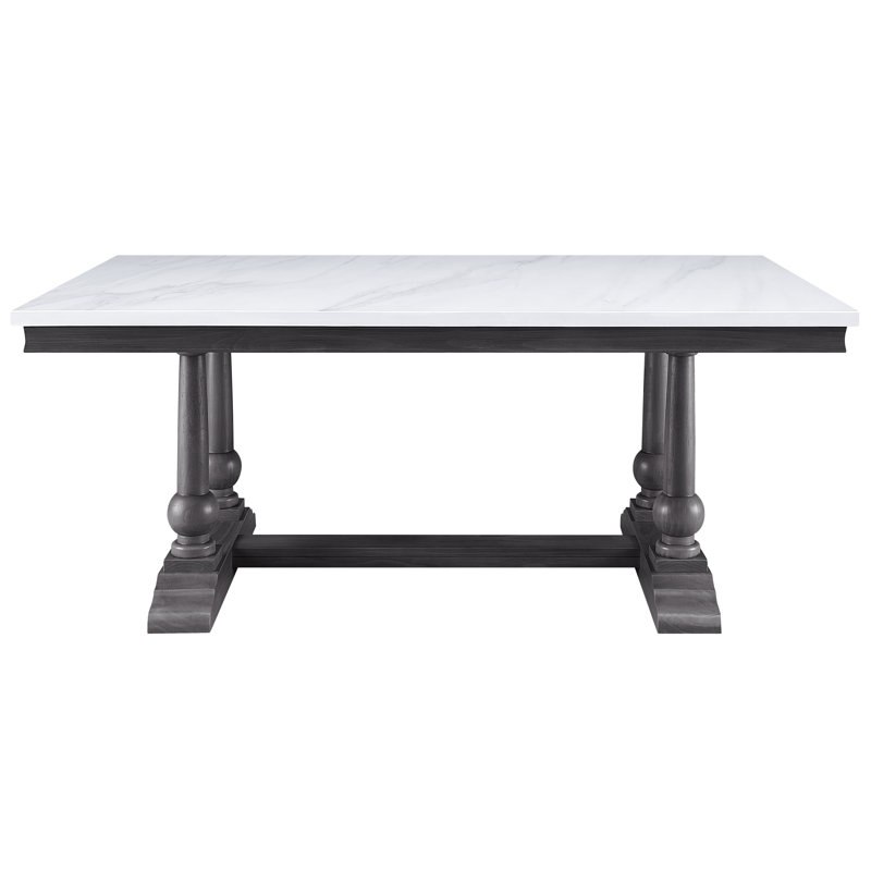 Faux Marble Top Dining Table