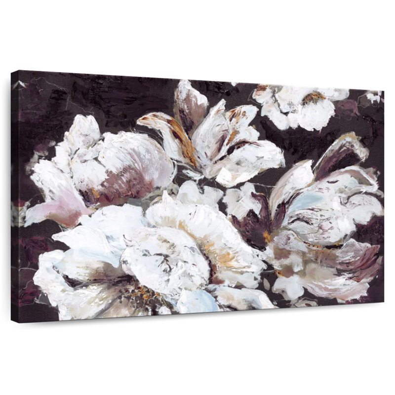 Avery Dark Flower, 24" H x 36" W