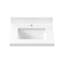 Dessus de meuble-lavabo rectangulaire 24 po moderne en pierre de quartz blanc avec lavabo