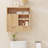 Fluted Bathroom Wall Cabinet With Drawers, Wooden Storage Cabinet With Adjustable Shelf & Open Compartment, Wall-mounted Organizer For Bathroom, Kitchen, Or Laundry-414681674