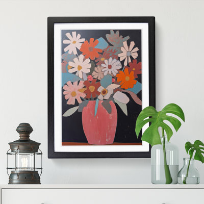 FRM-V0523-916X Flowers Mid Century Vol.6 1 Piece Single Picture Frame Wall Art