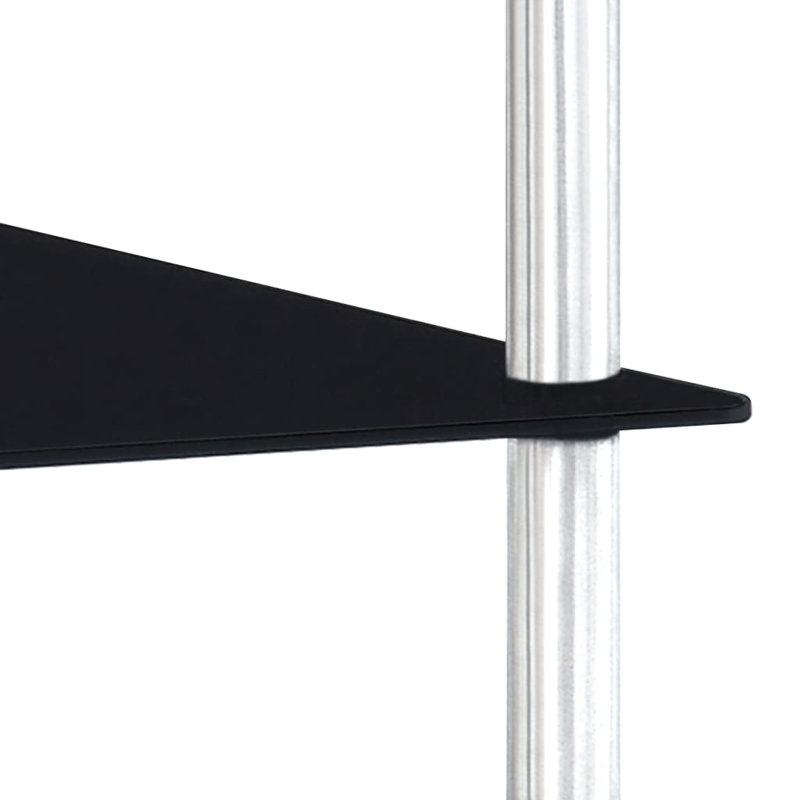 Abrahem 40cm W Metal Shelving Unit, Black