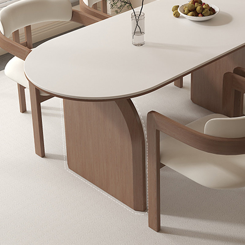 Imbert Oval Solid Wood Base Dining Table, 31.5" W x 78.74" L