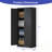 Metal Storage Cabinet with Doors and 3 Shelves
