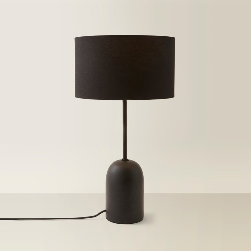 Denizhan Metal Table Lamp, Black