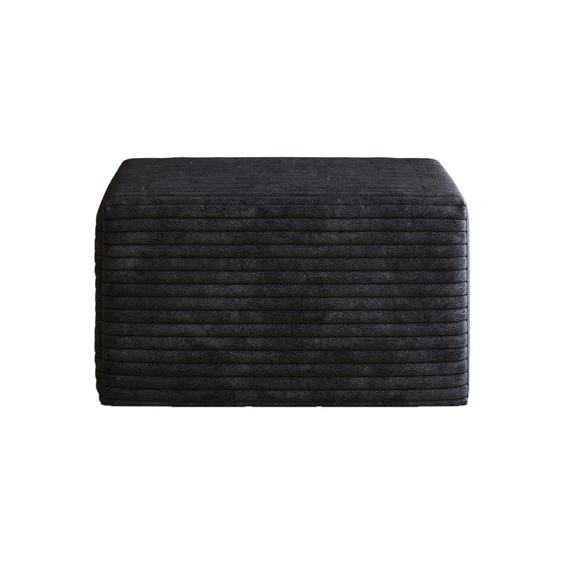 Upholstered Ottoman, Noir