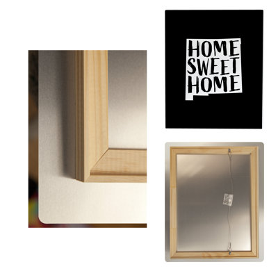 HOME SWEET HOME — New Mexico State Silhouette — Portrait Metal Wall Art