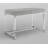 Ungar High Gloss 2 Drawers Writing Desk with Acrylic Legs & Stainless Steel Base-1708620597