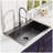Topmount Kitchen Sink with Spring Neck Faucet – Stainless Steel