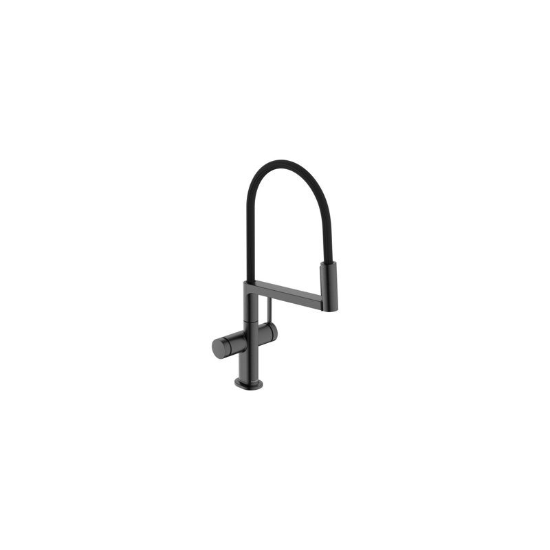 Robinet de cuisine semi-pro PraySpray 1,75 gallons par minute hansgrohe, Bronze industriel