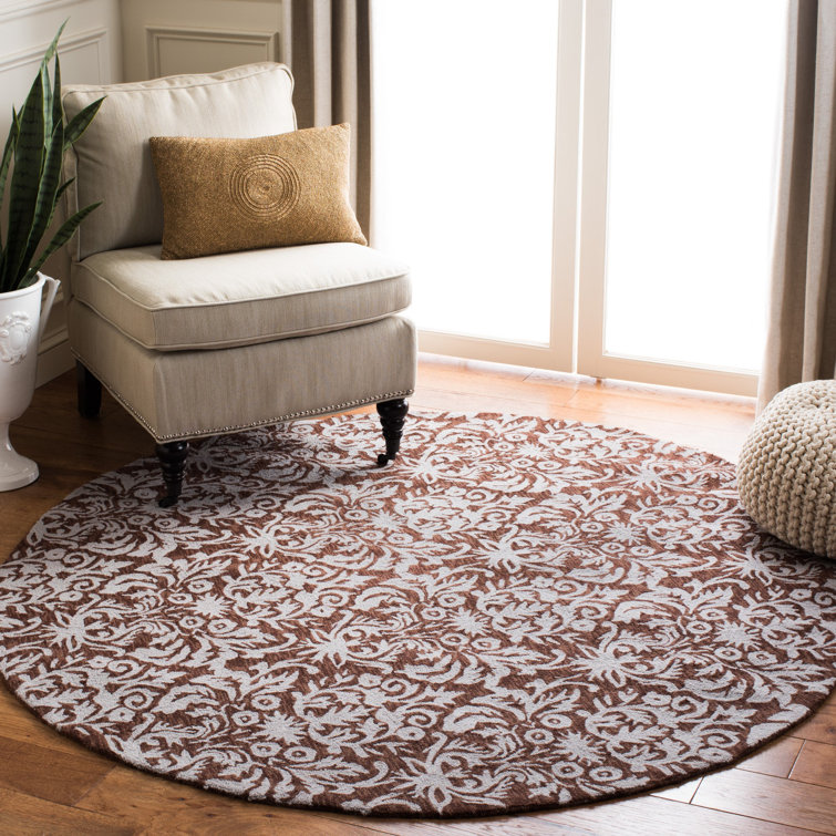 Hollander Hand-Hooked Wool Brown Area Rug