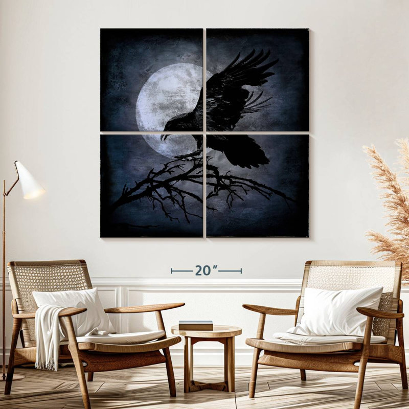 Kelan Moonlight Crow, 57" H x 57" W