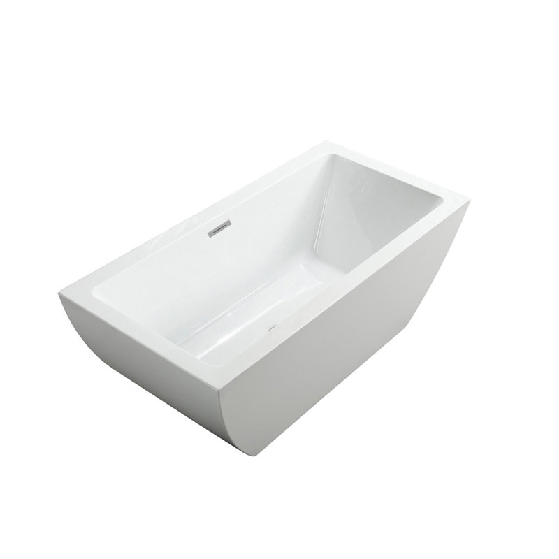 Luscombe 59'' x 30'' Soaking Acrylic Bathtub