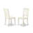 3 Piece Kitchen Table & Chairs Set Contains a Round Dining Room Table and 2 Dining Room Chairs, 42x42 Inch, Linen White-1241857135-1241857128
