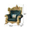 Fauteuil haut de gamme en cuir véritable touffeté de 59,8 po European