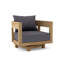 Teak Swivel Patio Chair with Cushions