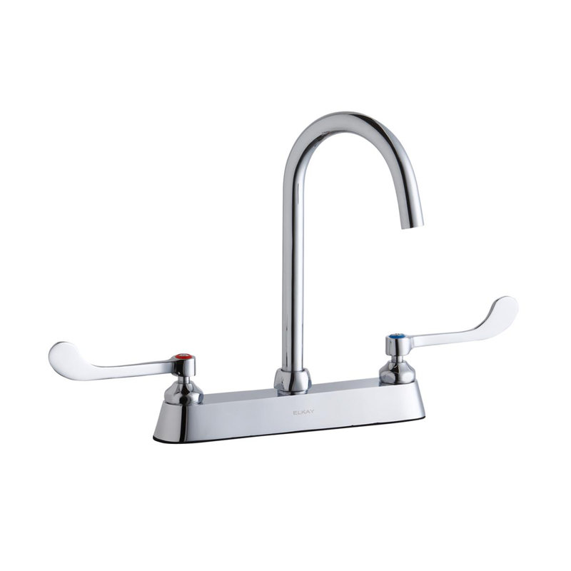 Robinet de cuisine à deux poignées avec accessoires