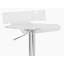 Tabouret réglable transparent et chromé avec pivot
