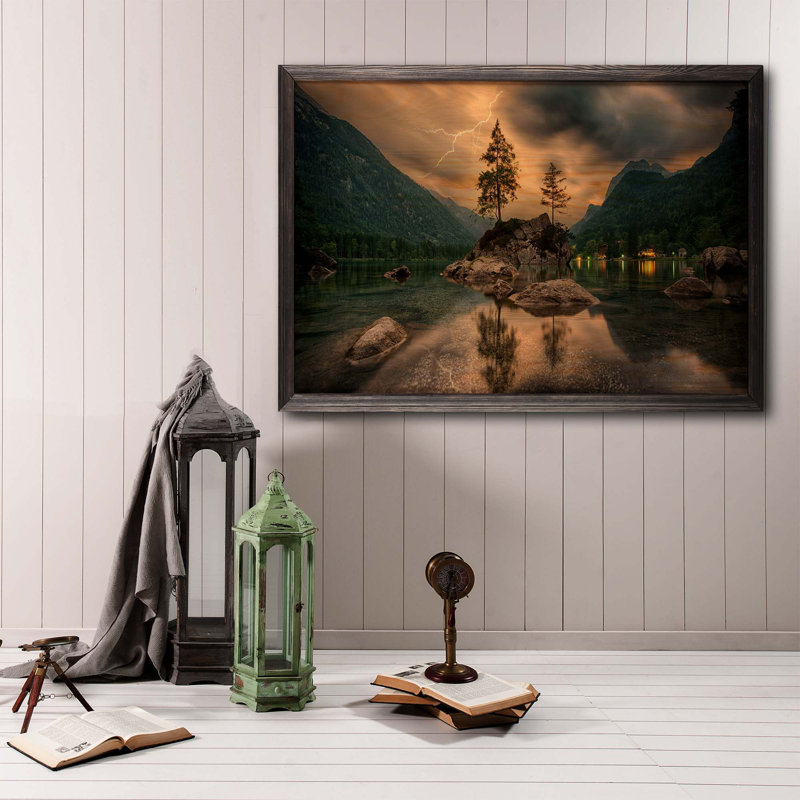 Perry Single Picture Frame Print on Wood, 50cm H x 70cm W x 2cm D