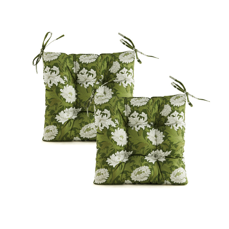 Outdoor Cushion Outdoor 4'' Seat Cushion, Green Polyester Blend
