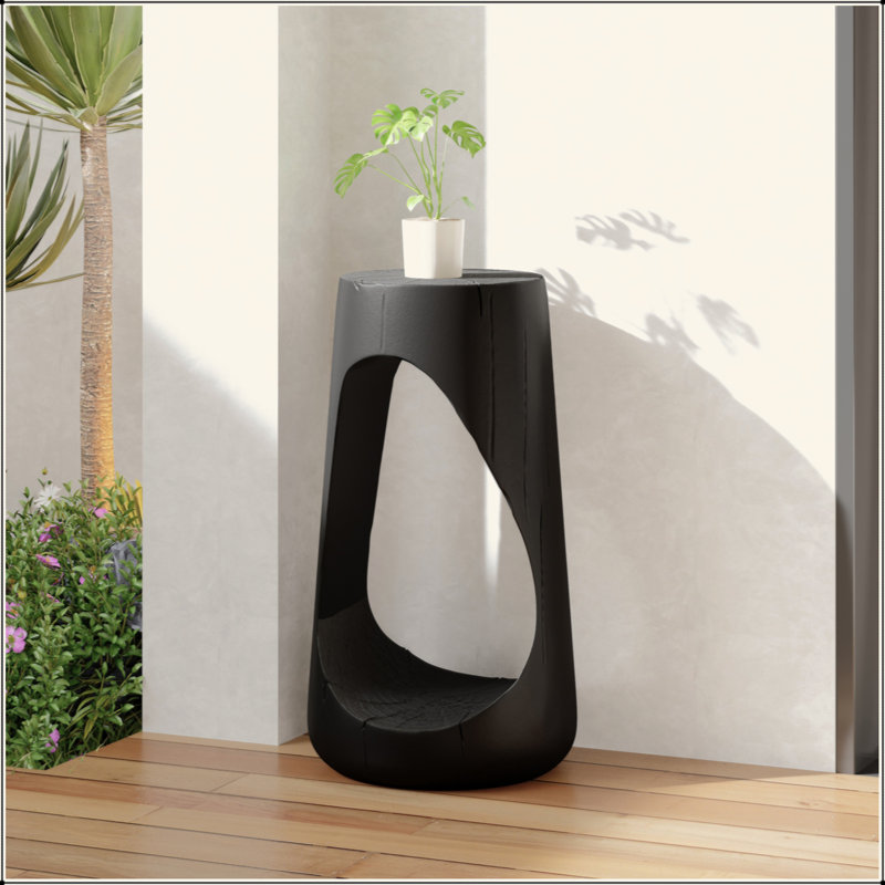 Table d'appoint d'extérieur, tabouret de jardin pour patio, table d'appoint décorative pour terrasse de balcon côté piscine