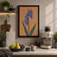 Blue Iris Botanical - Wrapped Canvas-74537299-74537326